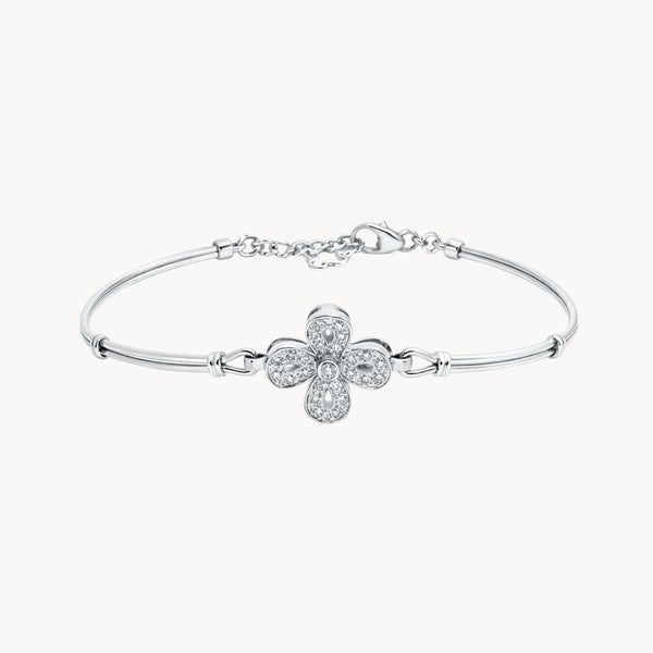 PULSEIRA SEMIRRÍGIDA COM DIAMANTES FLOR KIRAN