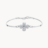 PULSERA SEMIRRÍGIDA CON DIAMANTES FLOR KIRAN