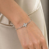 PULSERA SEMIRRÍGIDA CON DIAMANTES FLOR KIRAN
