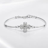 PULSERA SEMIRRÍGIDA CON DIAMANTES FLOR KIRAN
