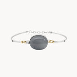 PULSERA SEMIRRÍGIDA CON DIAMANTE Y PIEDRA LUNA HELMA