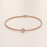 PULSERA ORO ROSA MOTIVO DIAMANTES CAMMIE