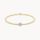 PULSERA BICOLOR CON DIAMANTES NURA