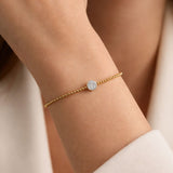 PULSERA BICOLOR CON DIAMANTES NURA