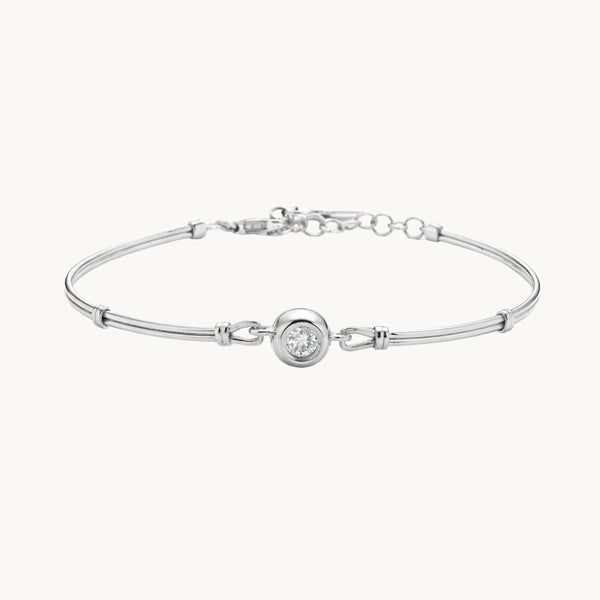 PULSERA SEMIRRIGIDA CON DIAMANTE CORALIE