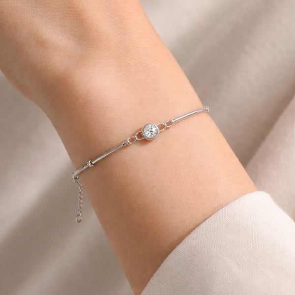 PULSERA SEMIRRIGIDA CON DIAMANTE CORALIE
