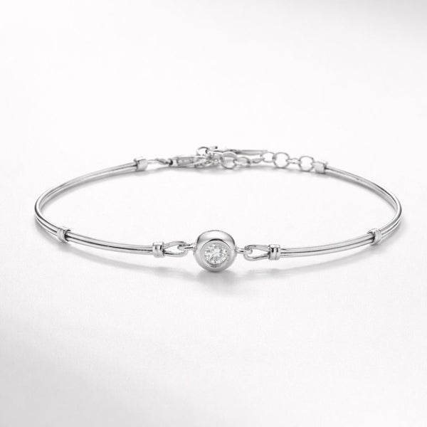PULSERA SEMIRRIGIDA CON DIAMANTE CORALIE