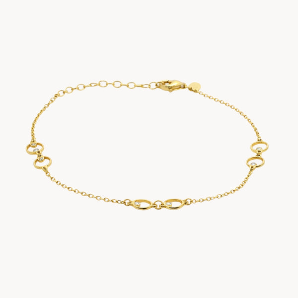 PULSEIRA CÍRCULOS COM DIAMANTES URBANA