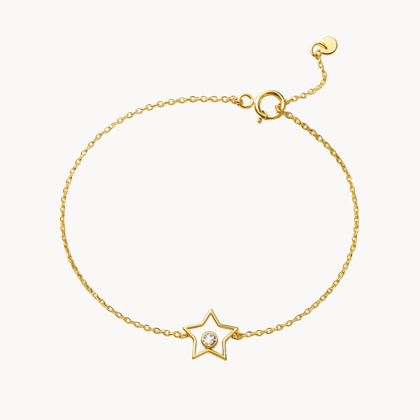PULSERA ESTRELLA CON DIAMANTE LUCILE