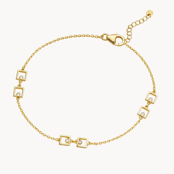 PULSERA CUADRADOS Y DIAMANTES LAUREL