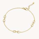 PULSERA CUADRADOS Y DIAMANTES LAUREL