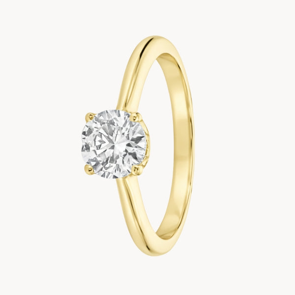 ANILLO SOLITARIO DIAMANTE CREADO 0.84 QUILATES CERTIFICADO IGI