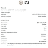 ANILLO SOLITARIO DIAMANTE CREADO 0.84 QUILATES CERTIFICADO IGI