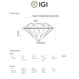 ANILLO SOLITARIO DIAMANTE CREADO 0.84 QUILATES CERTIFICADO IGI