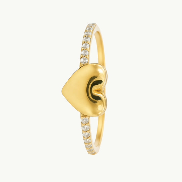 ANILLO CON CIRCONITAS FORMA CORAZON MAAIKE
