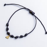BRACELET INITIAL EN MACRAMÉ AVEC DIAMANT