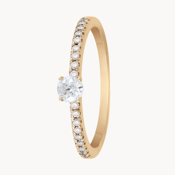 ANILLO DIAMANTE CENTRAL Y DIAMANTES LATERALES