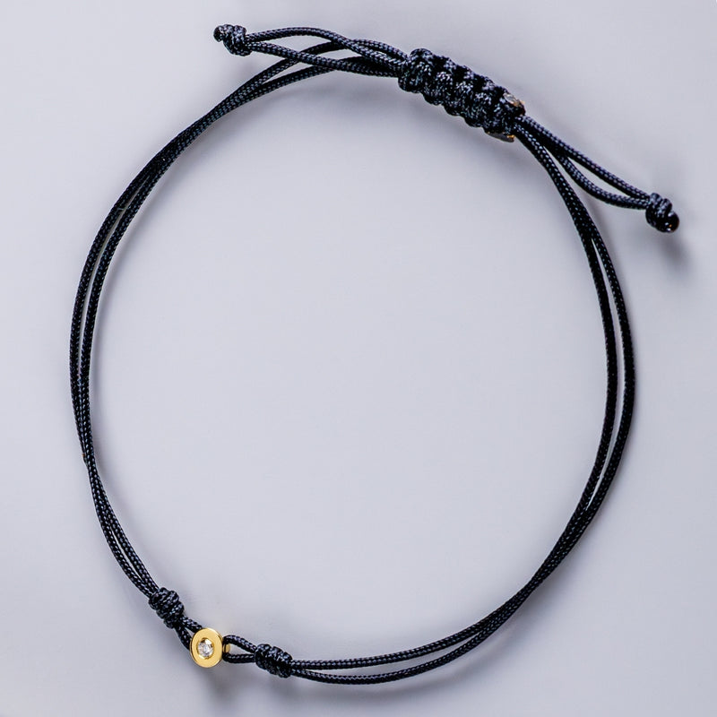 PULSERA MACRAME CON DIAMANTE FARLEY
