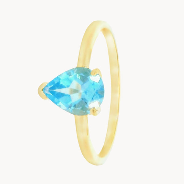 ANILLO CON TOPACIO AZUL LEONIE