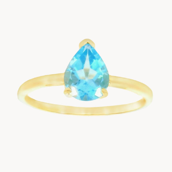 ANILLO CON TOPACIO AZUL LEONIE