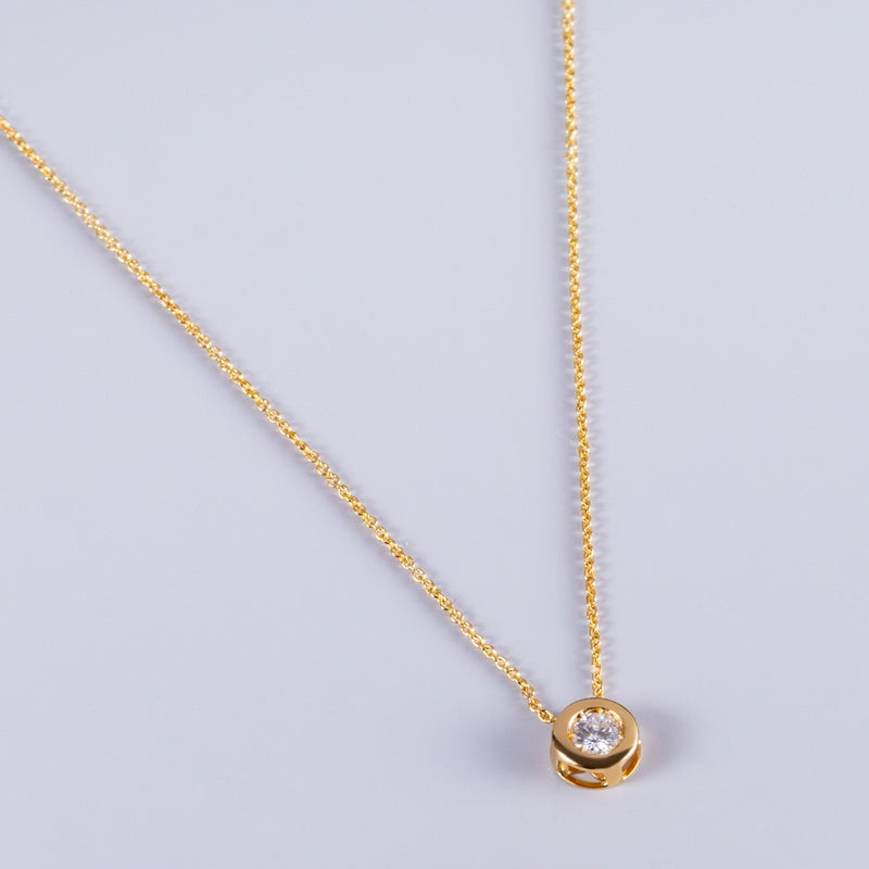 COLGANTE DIAMANTE CHATON 0.16 QUILATES ASYA