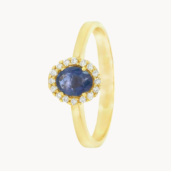 ANILLO ZAFIRO Y DIAMANTES AYELEN