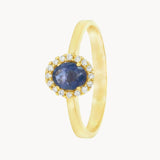 ANILLO ZAFIRO Y DIAMANTES AYELEN