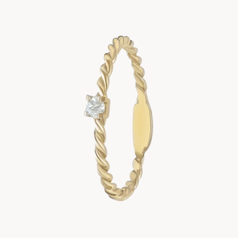 ANILLO SOLITARIO CON DIAMANTE 0.070 QUILATES TAYLA