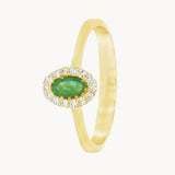 ANILLO ESMERALDA Y DIAMANTES PAOLINA