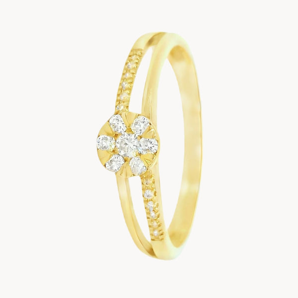 ANILLO DOBLE CON DIAMANTES ILENE