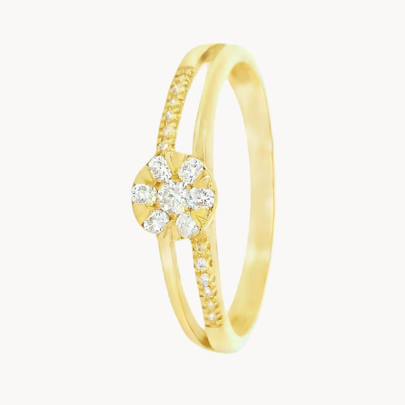 ANILLO DOBLE CON DIAMANTES ILENE