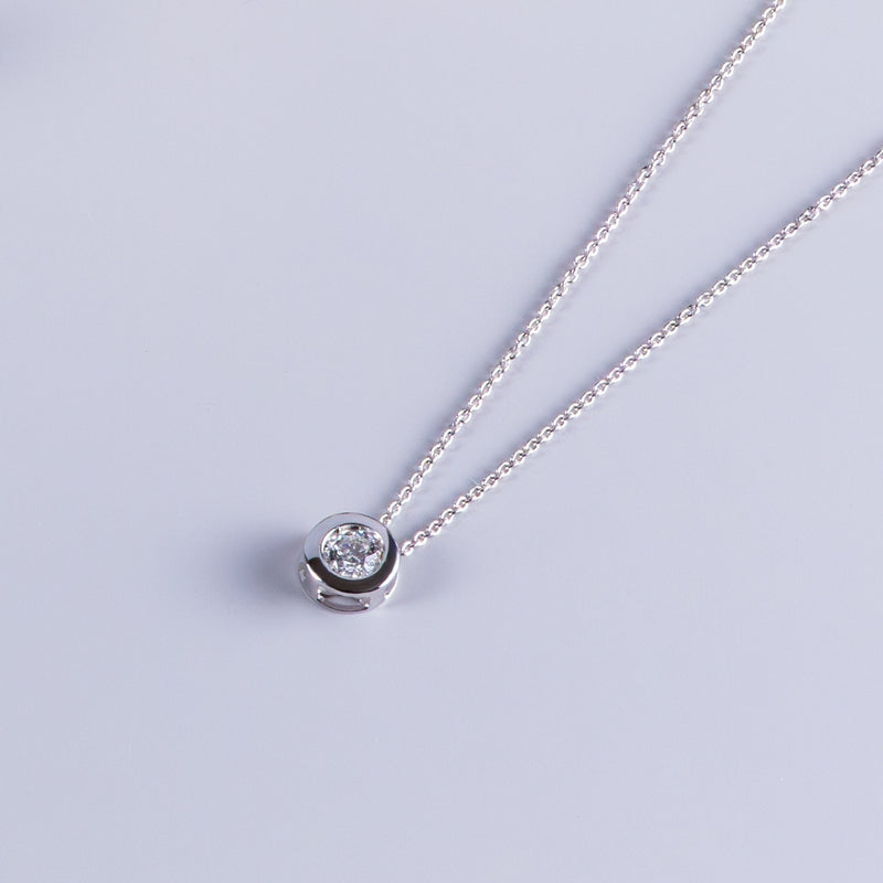 COLGANTE DIAMANTE CHATON 0.20 QUILATES ASYA