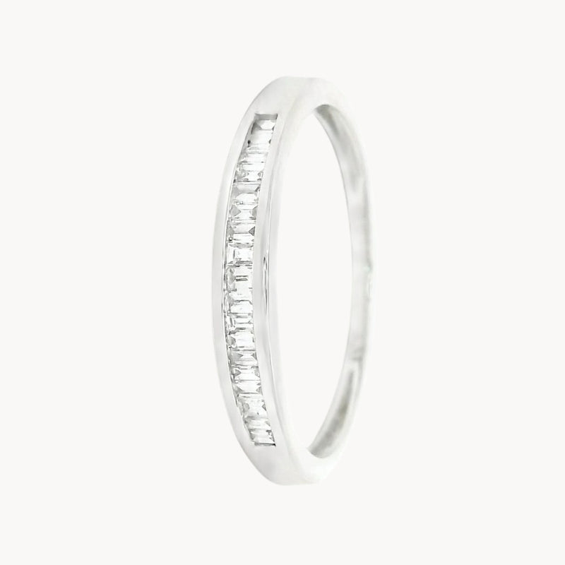 ANILLO MEDIA ALIANZA CON DIAMANTES 0.15 QUILATES JENNICA