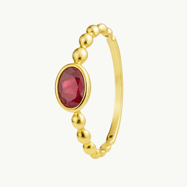 ANILLO BOLAS RUBI BLUMA