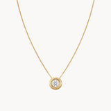 COLGANTE DIAMANTE CHATON 0.15 QUILATES PUNTO DE LUZ