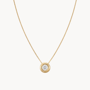 COLGANTE DIAMANTE CHATON 0.15 QUILATES PUNTO DE LUZ