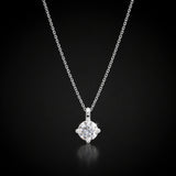 ANHÄNGER MIT KRALLENFASSUNG DIAMANT RHOMBUS 0,40 KARAT LICHTPUNKT ZERTIFIZIERT IGI