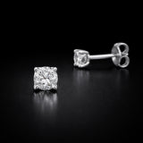 PENDIENTES CON DIAMANTE GARRAS 0.40 QUILATES PUNTO DE LUZ