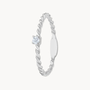 Solitaire ring with 0.070 carat diamond Tayla