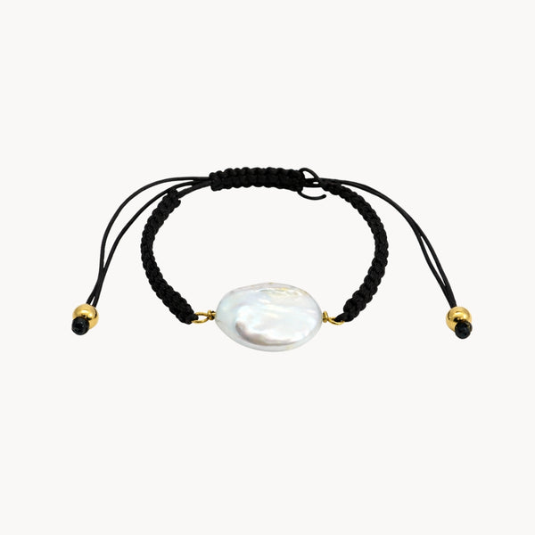 PULSERA MACRAME CON PERLA BARROCA FORMA 6