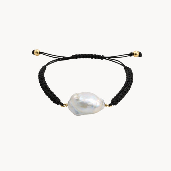PULSERA MACRAME CON PERLA BARROCA FORMA 2