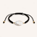 PULSERA MACRAME CON PERLA BARROCA FORMA 6