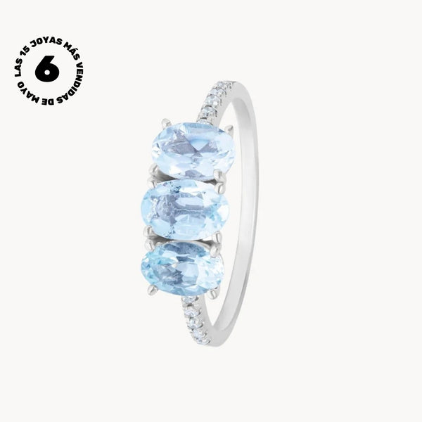 KAELEA AQUAMARINE AND DIAMONDS RING