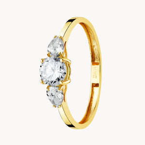 ANILLO DIAMANTES CREADOS BRILLANTE Y PERILLA