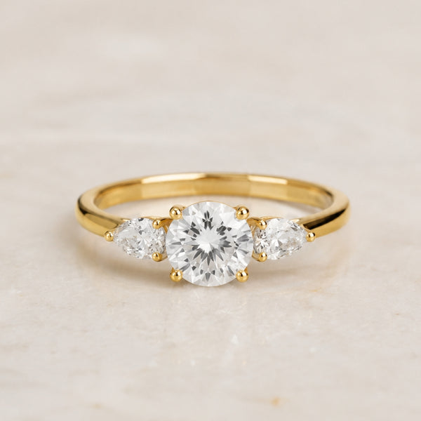 ANEL DIAMANTES CRIADOS BRILHANTE E PÉROLA