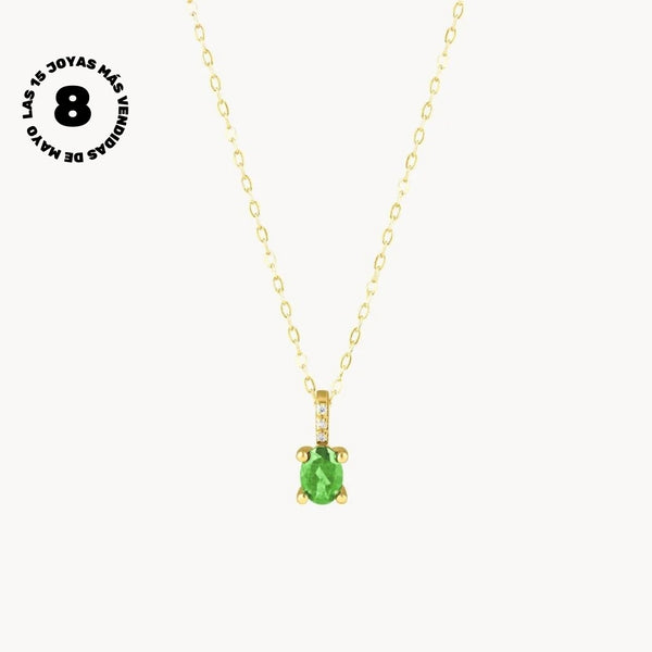 COLGANTE CON GRANATE TSAVORITA Y DIAMANTES PERSEFORE