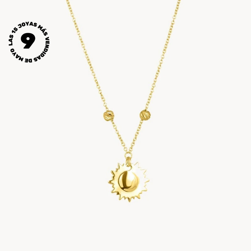 SUN PENDANT WITH CARVED BALLS LEAH