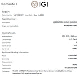 PENDIENTES DIAMANTES CREADOS 1.550 QUILATES CERTIFICADO IGI