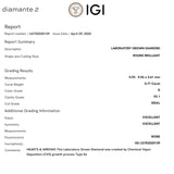 PENDIENTES DIAMANTES CREADOS 1.550 QUILATES CERTIFICADO IGI