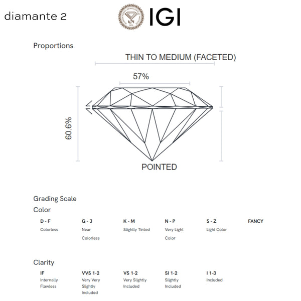 PENDIENTES DIAMANTES CREADOS 1.550 QUILATES CERTIFICADO IGI